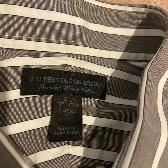 Express dress shirt. White w/ grey pin stripes.The size is an XL.Great condition - Picture 2 of 2
